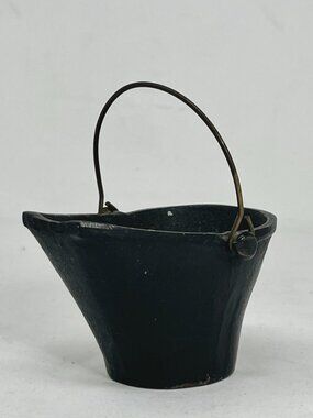 Vintage Miniature Dollhouse Cast Iron Coal Bucket Doll House Furnishing